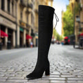 Plus-Size Over The Knee Long Boots for Women – Chunky Heel Nightclub Platform