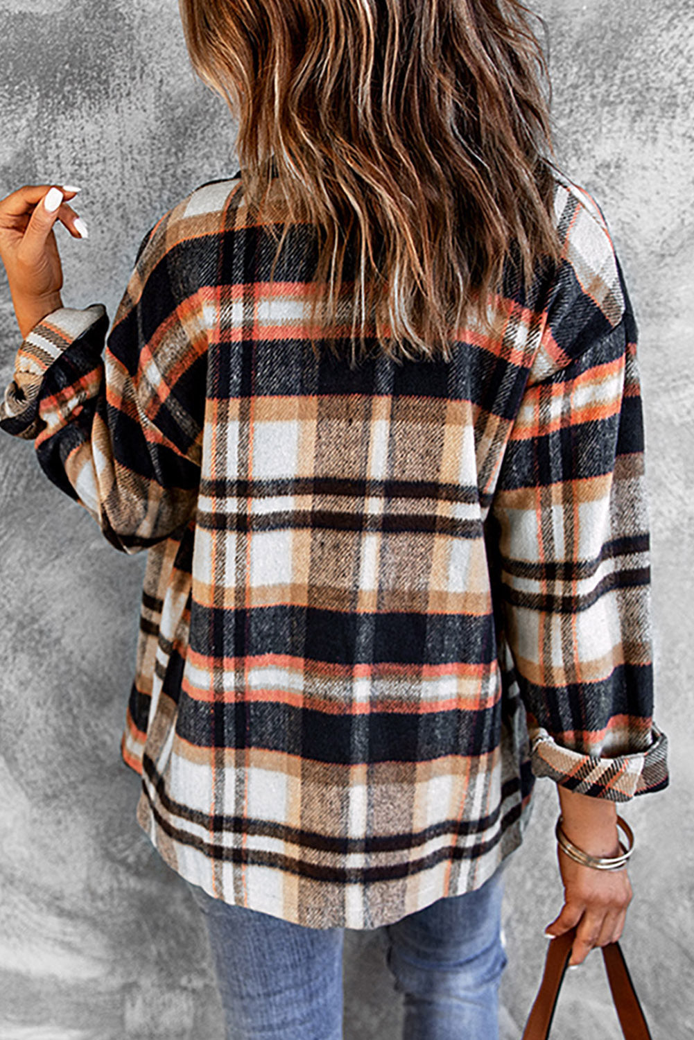 Brown Plaid Flannel Shacket | Button-Up Long Sleeve