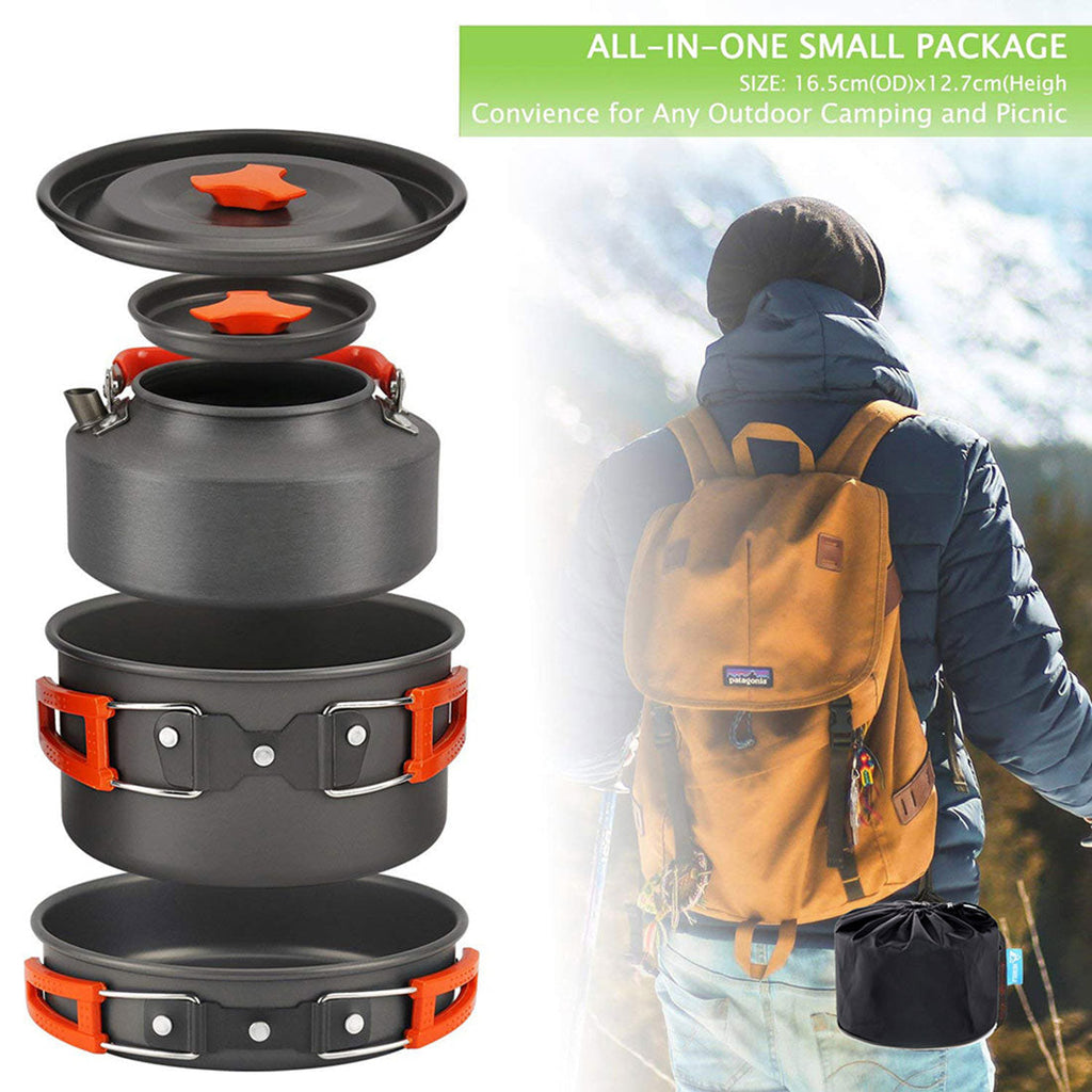 Outdoor Cooking Pot Set for Hiking and Camping