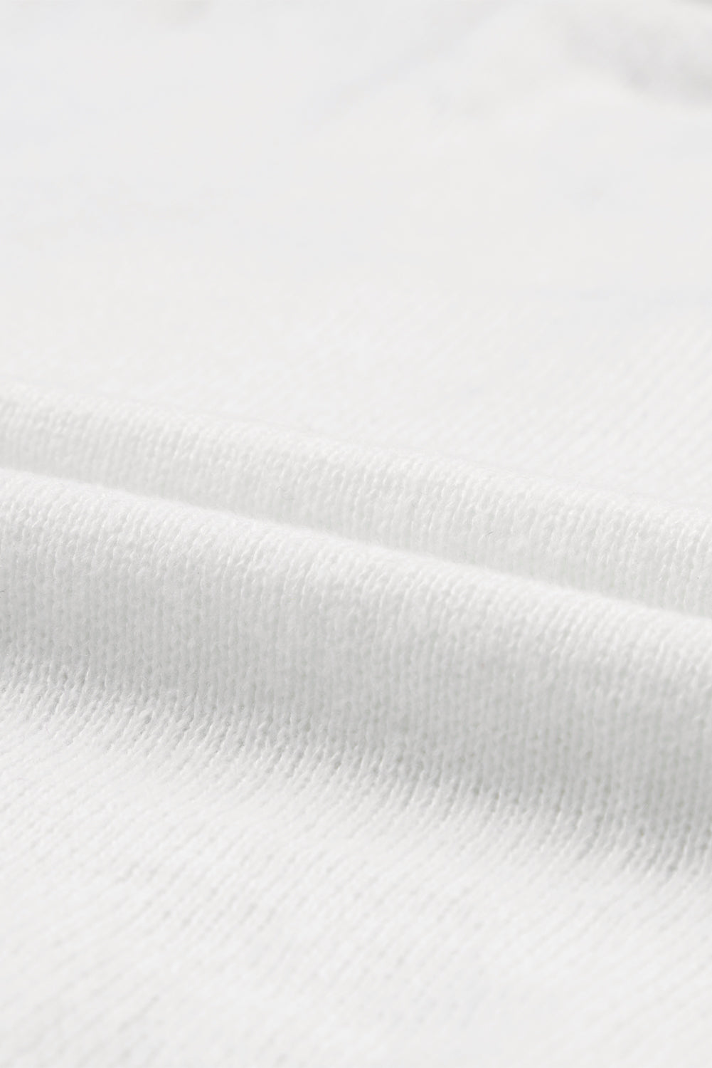 White XOXO Glitter Print Casual Knit Sweater