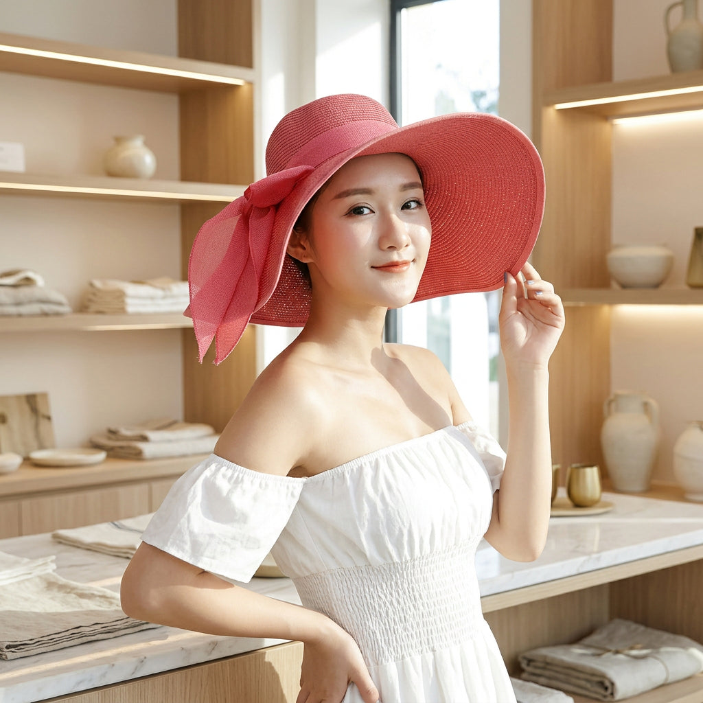 Big Brim Straw Beach Hat – Wide Brim Women’s Sun Hat