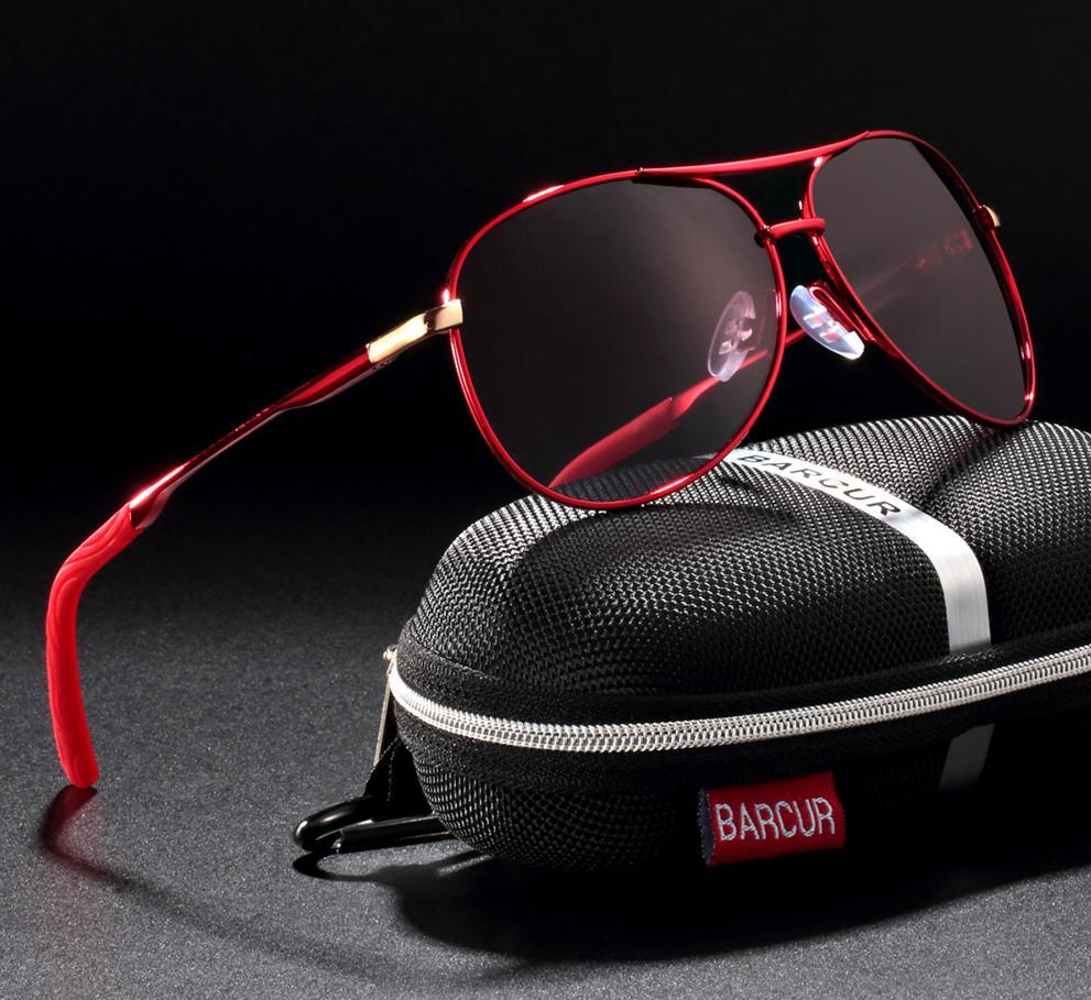 Gradient Polarized Aviation Sunglasses UV400 Pilot Eyewear