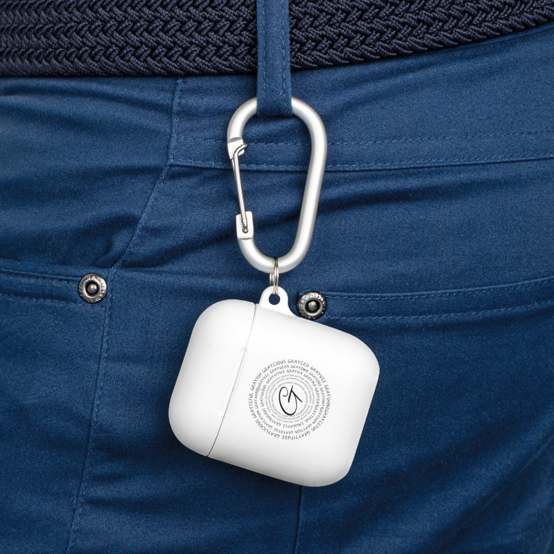 Grateful AirPods Case Cover with Keychain - Minimalist Tech Accessory