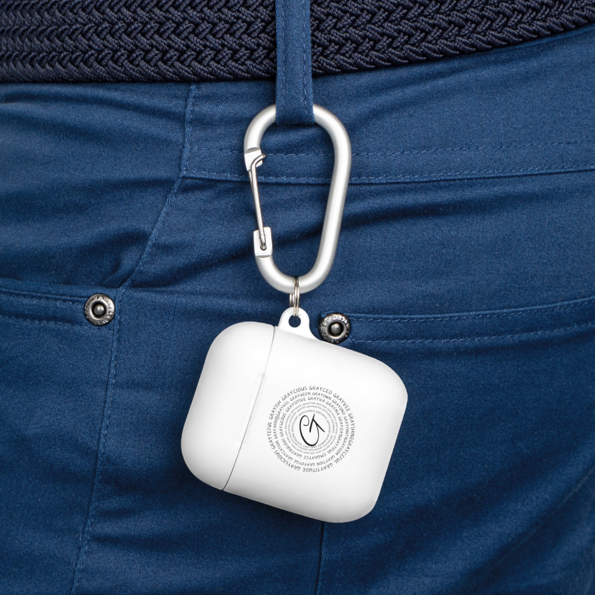 Grateful AirPods Case Cover with Keychain - Minimalist Tech Accessory