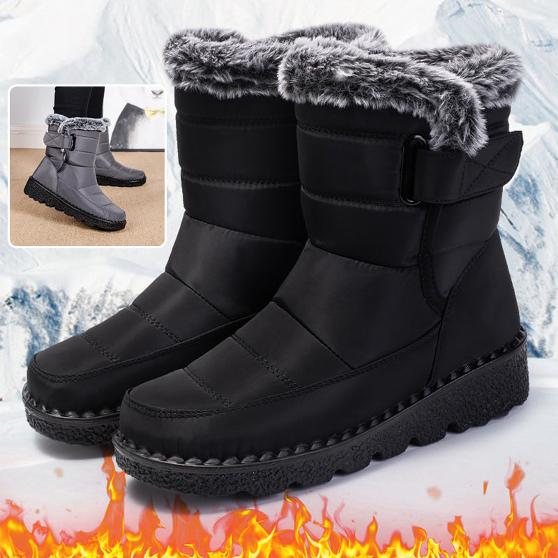 Women's Waterproof Plush Lined Snow Boots with Non-Slip Sole