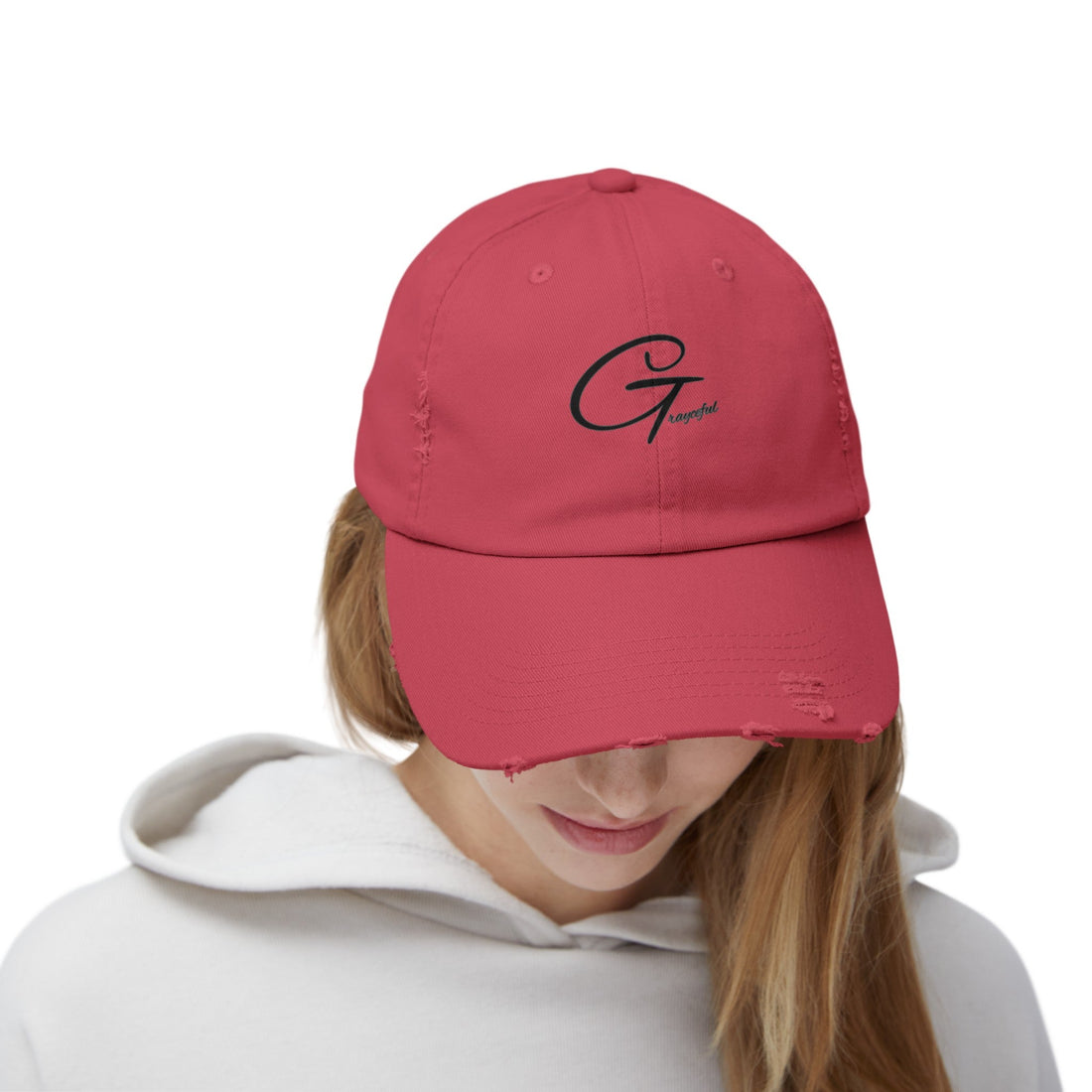 Distressed Cotton Baseball Cap - Unisex Casual Minimalist Hat