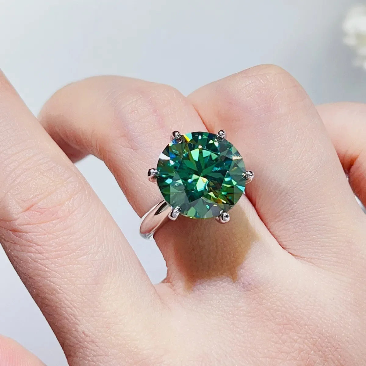 10 Carat Moissanite 925 Sterling Silver Ring