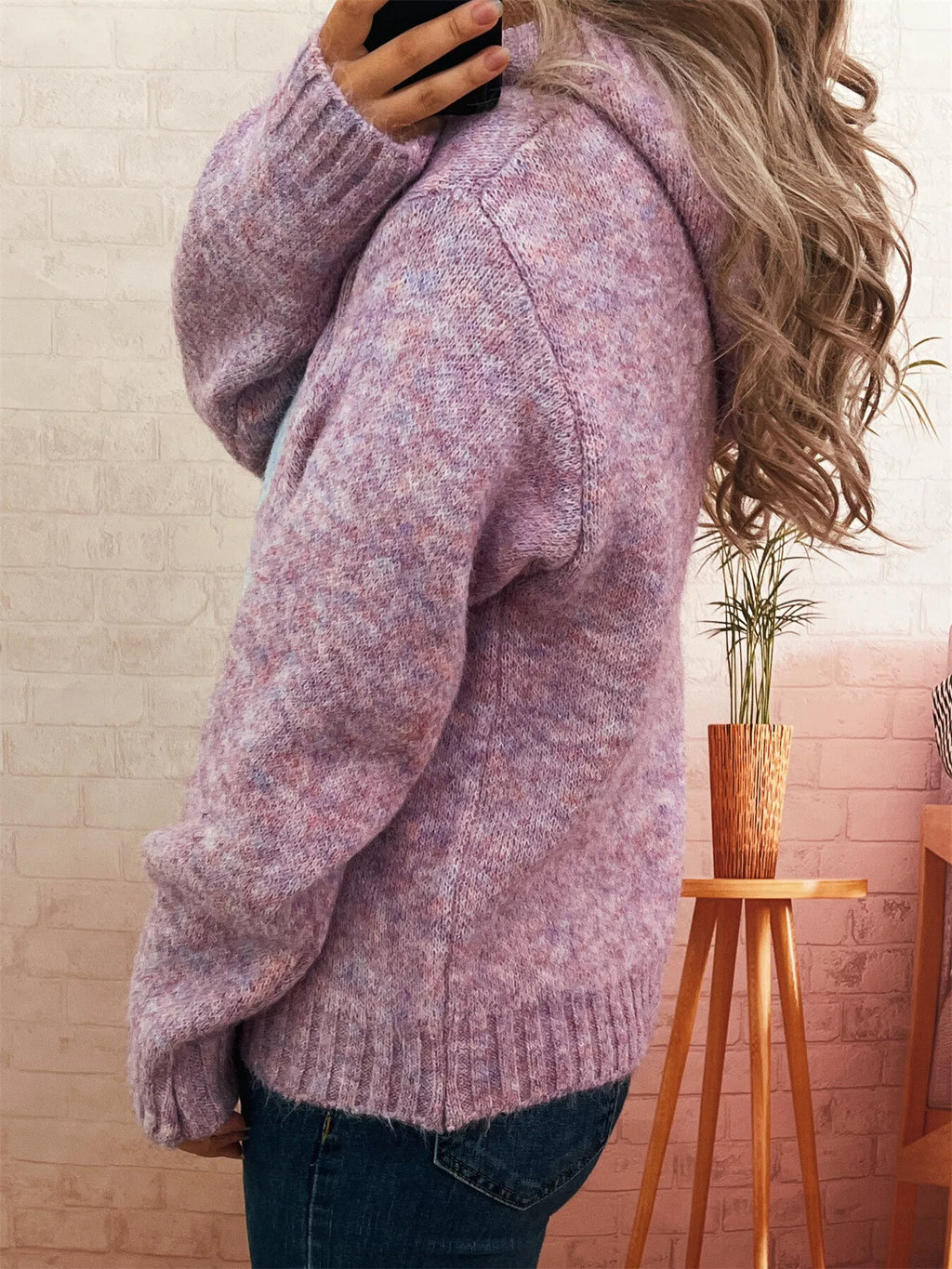 Flower Long Sleeve Hooded Sweater