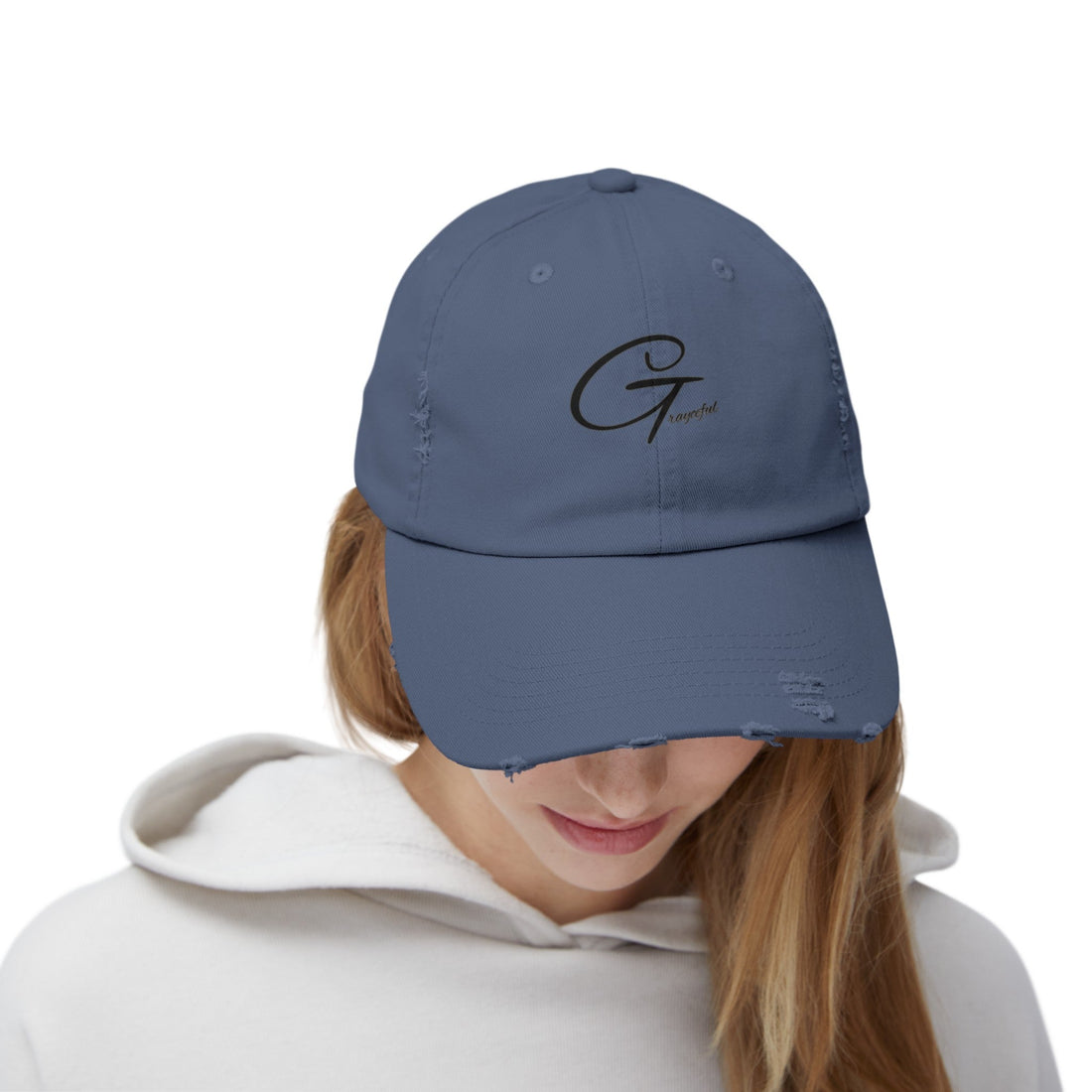 Distressed Cotton Baseball Cap - Unisex Casual Minimalist Hat