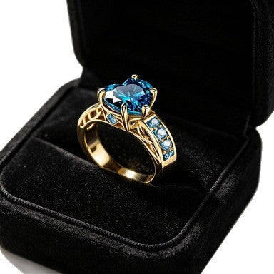 Creative Fashion Blue Zircon Ring