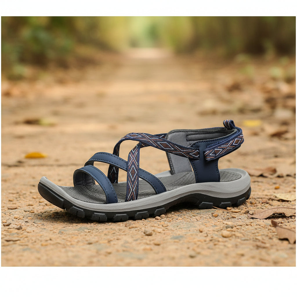 Women's Bohemian Open-Toe Beach Sandals with Strappy Detail - Image 4