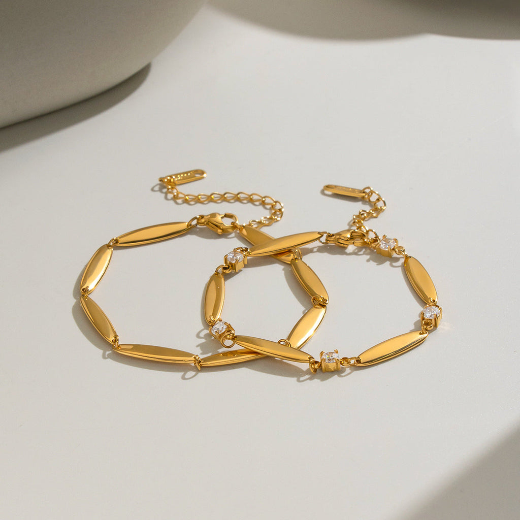 Oval-Shape Zircon Bracelet