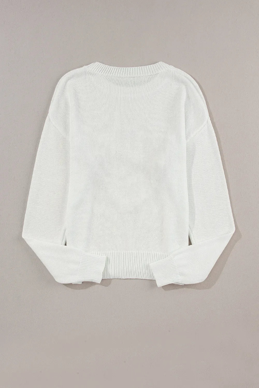 XOXO Heart Graphic Drop Shoulder Sweater in Pink and White - Image 16