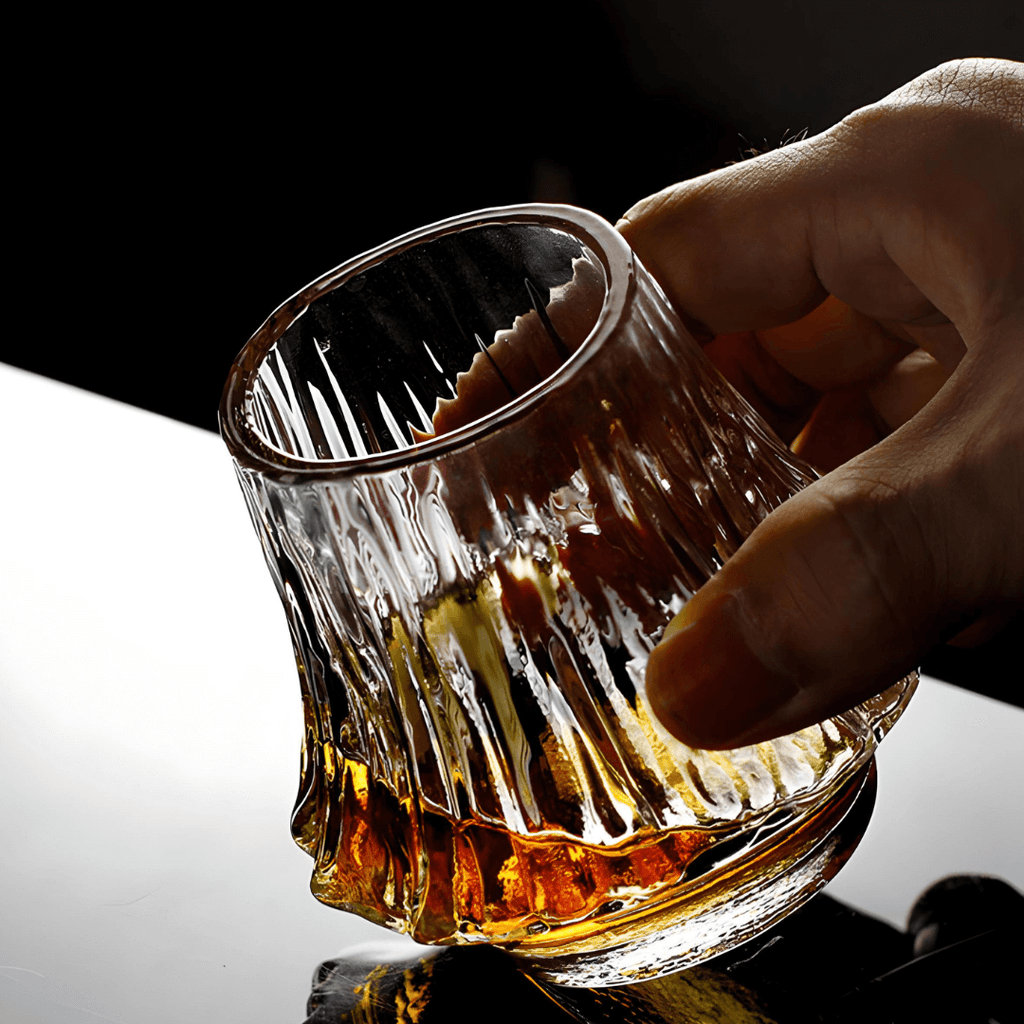 Yama Crystal Whisky Glass Textured Handcrafted Glassware - Image 4