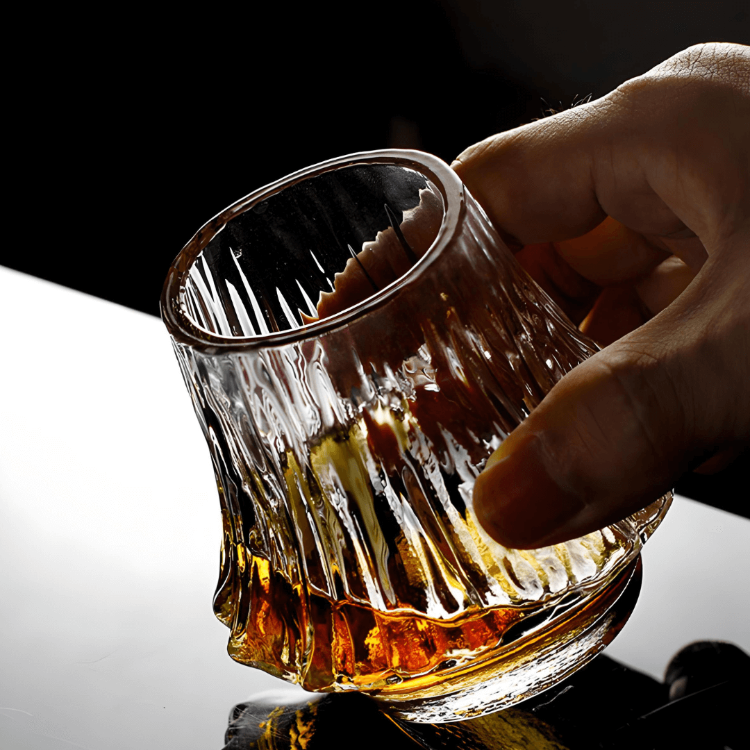 Yama Crystal Whisky Glass Textured Handcrafted Glassware - Image 4