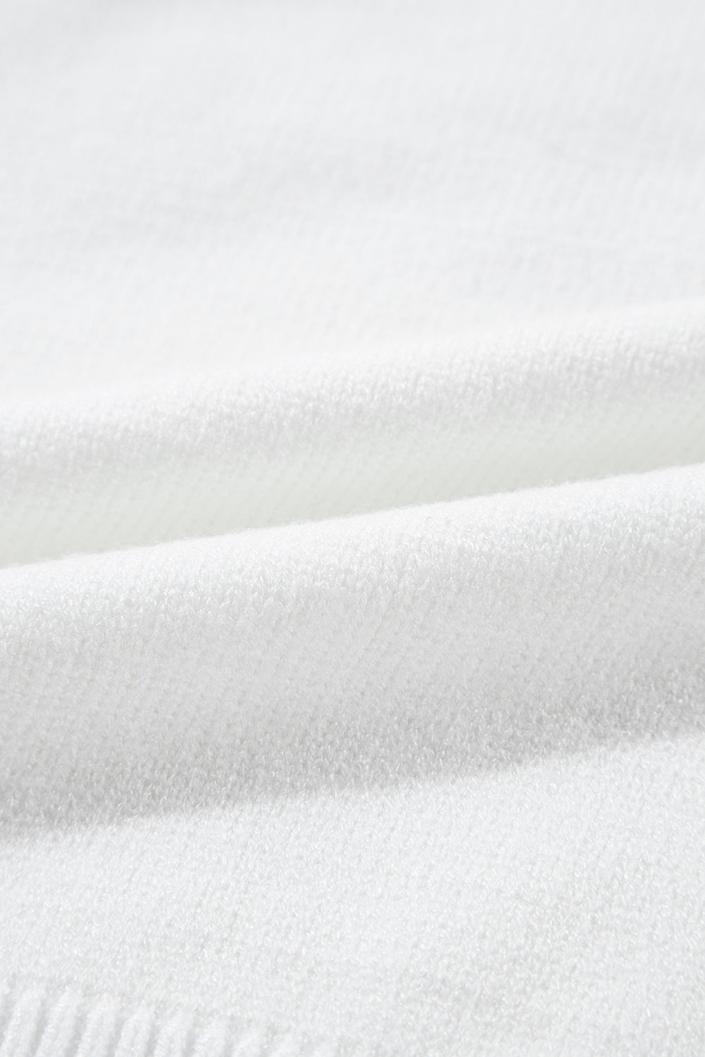 White Touchdown Tinsel Puff Sleeve Crewneck Sweater Football