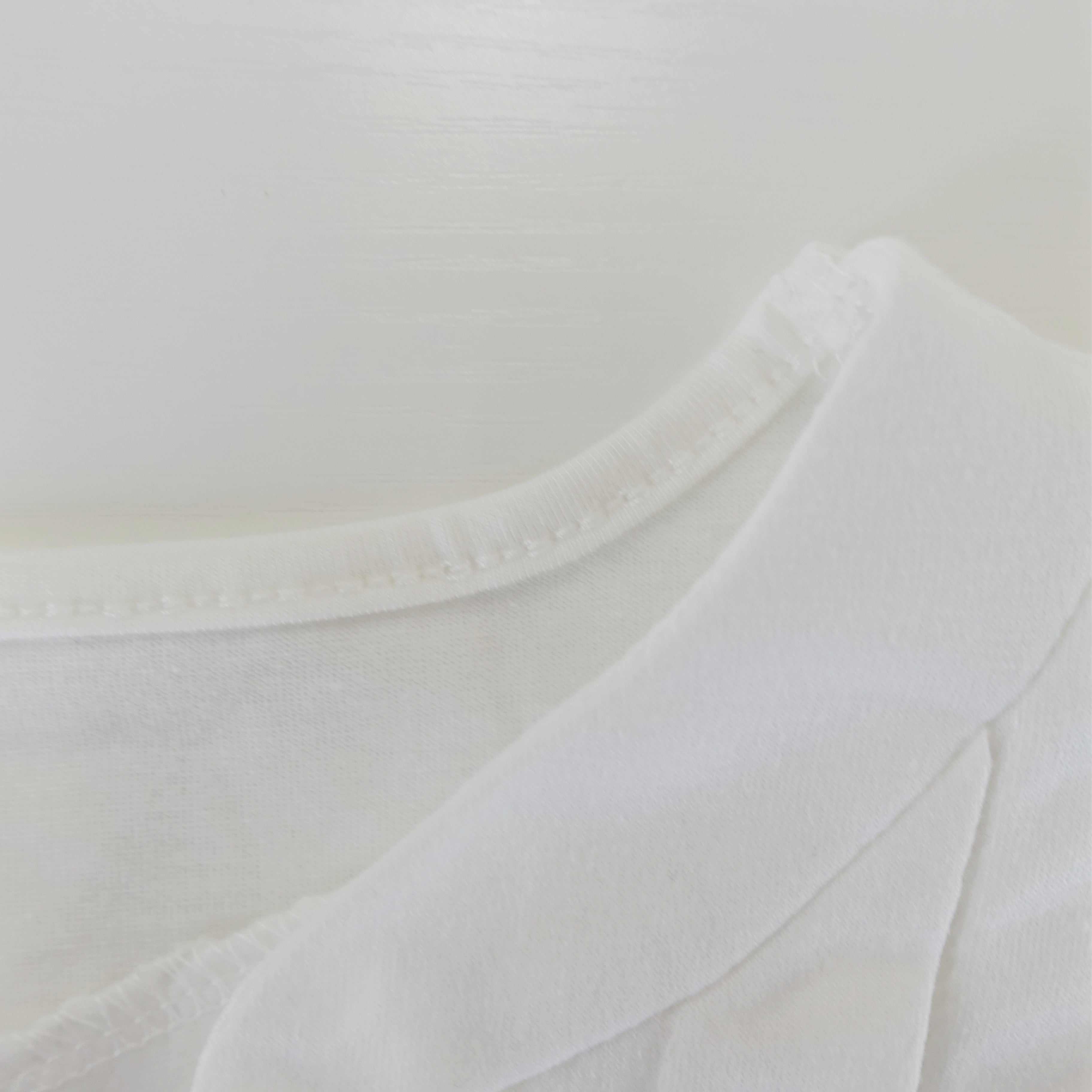 White Notch V-Neck Pleated Maxi Dress with Petal Sleeves - Image 2