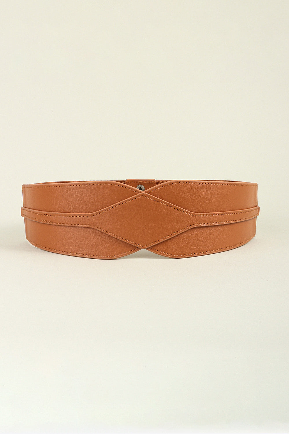 Wide Elastic PU Belt Adjustable Fashion Waist Accessory