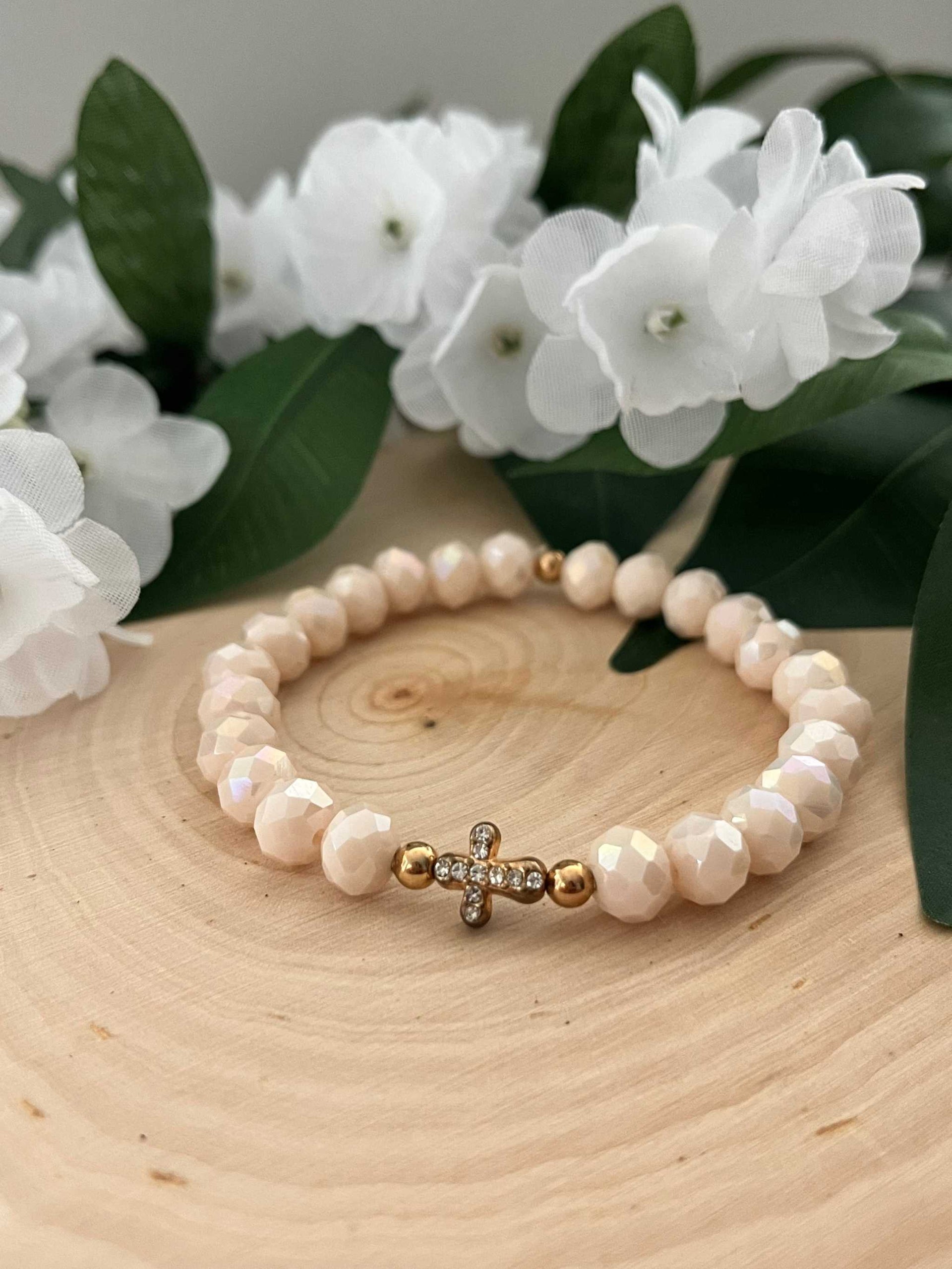 Cross Bead Bracelet Collection - Faith-Inspired Jewelry