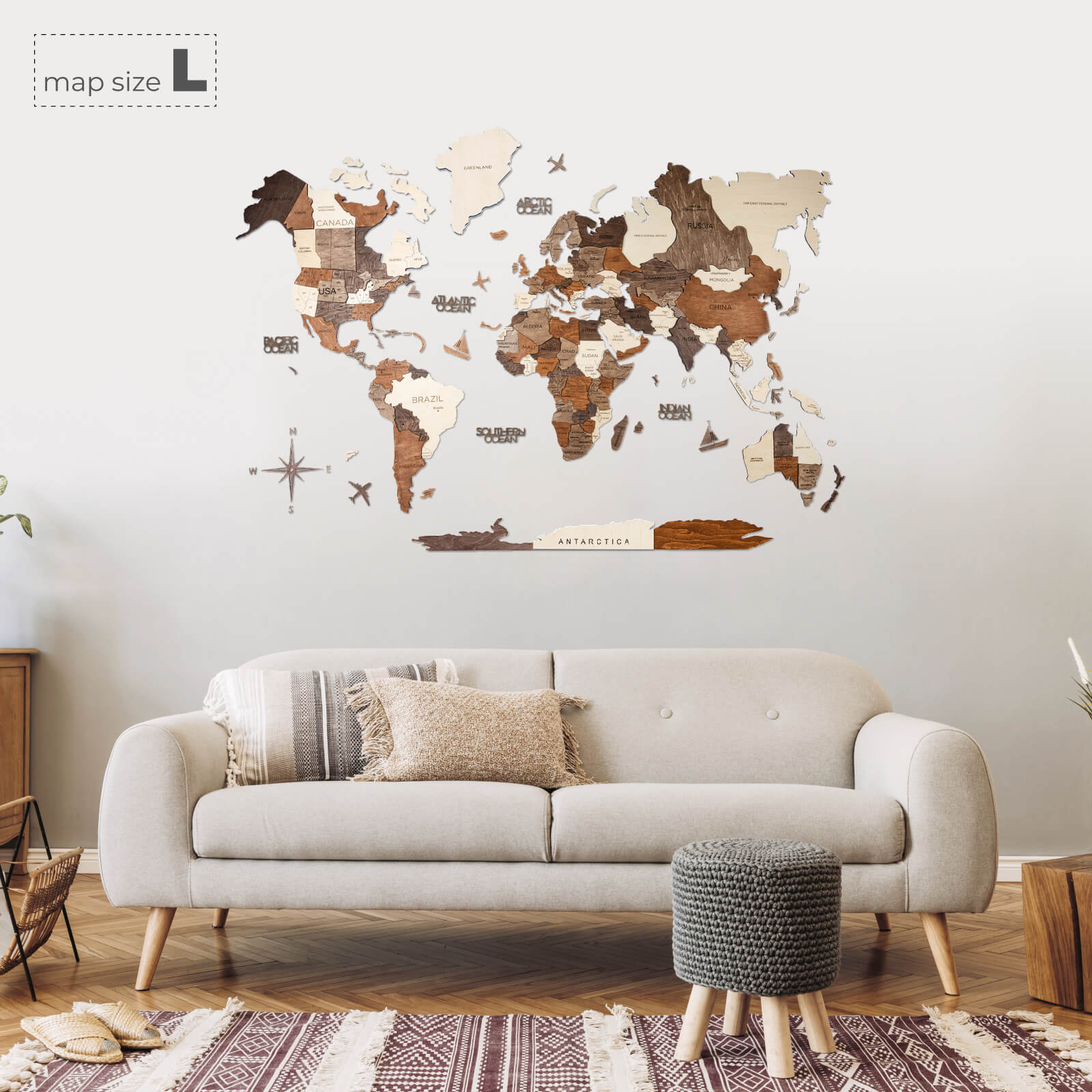 3D Modern Wall Art for Living Room Architectural Decor