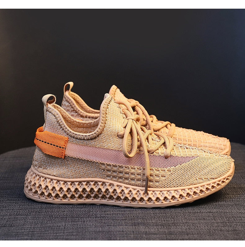 Women's Harajuku Summer Knitted Mesh Lace-Up Sneakers