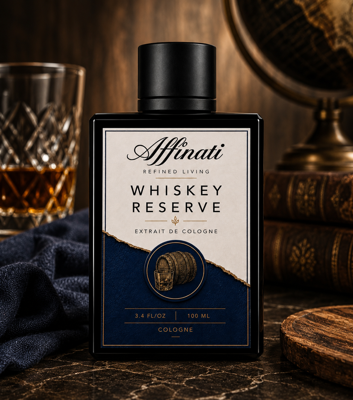 Whiskey Reserve Extrait de Cologne, Unisex Sophisticated Fragrance