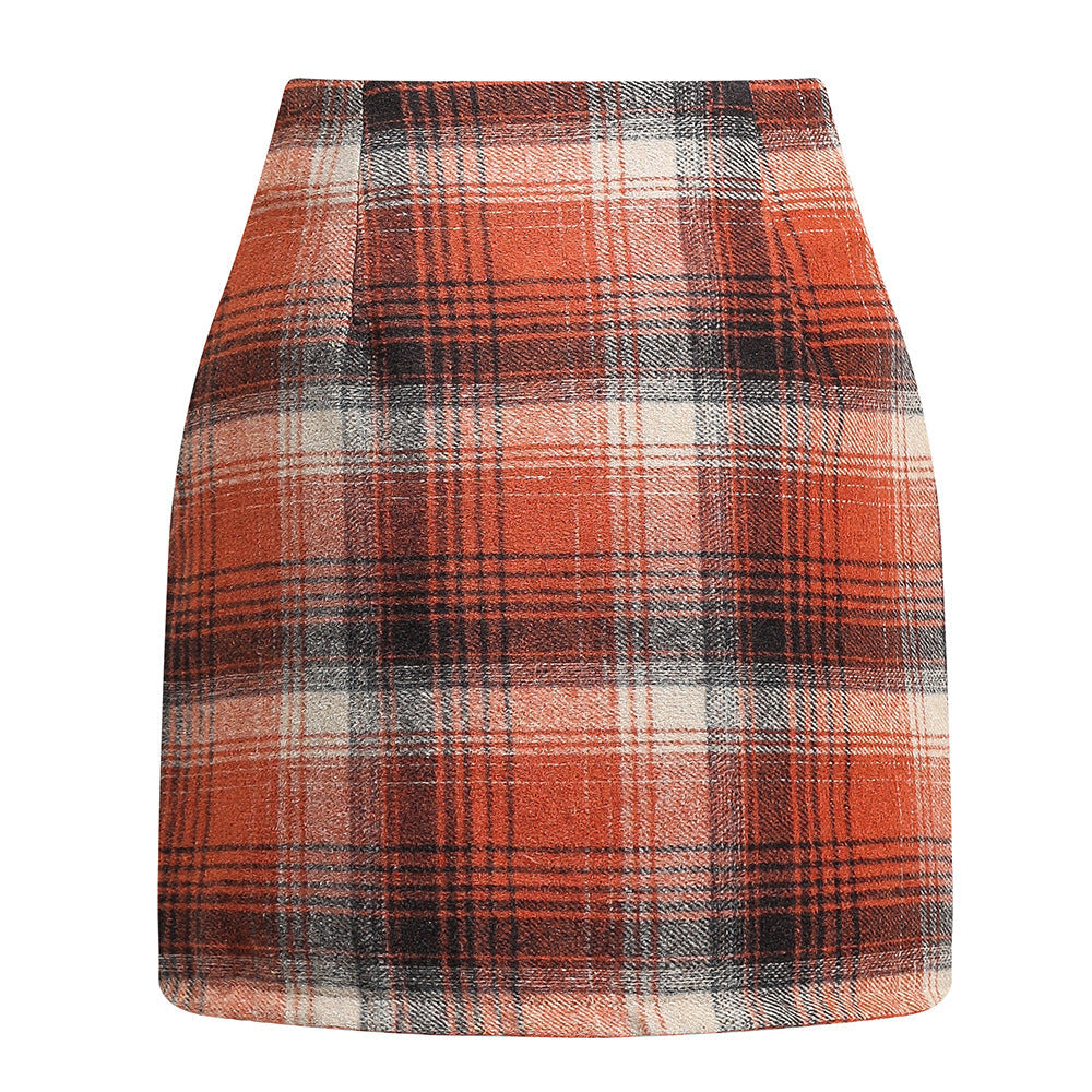 Women's High Waisted Plaid Pencil Skirt Harajuku Street Fashion - Image 12