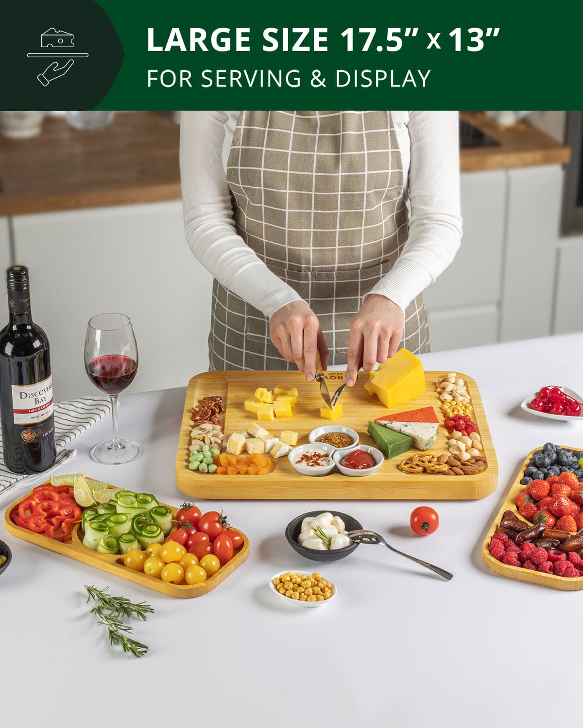 Cheese Board Set with Side Trays