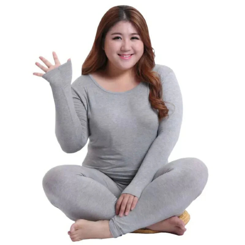 Women's Fleece and Plush Underwear Set for Winter