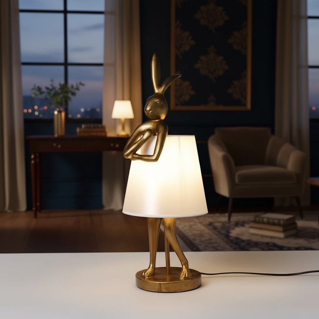 Modern Bunny Table Lamp with Adjustable Ambient Lighting