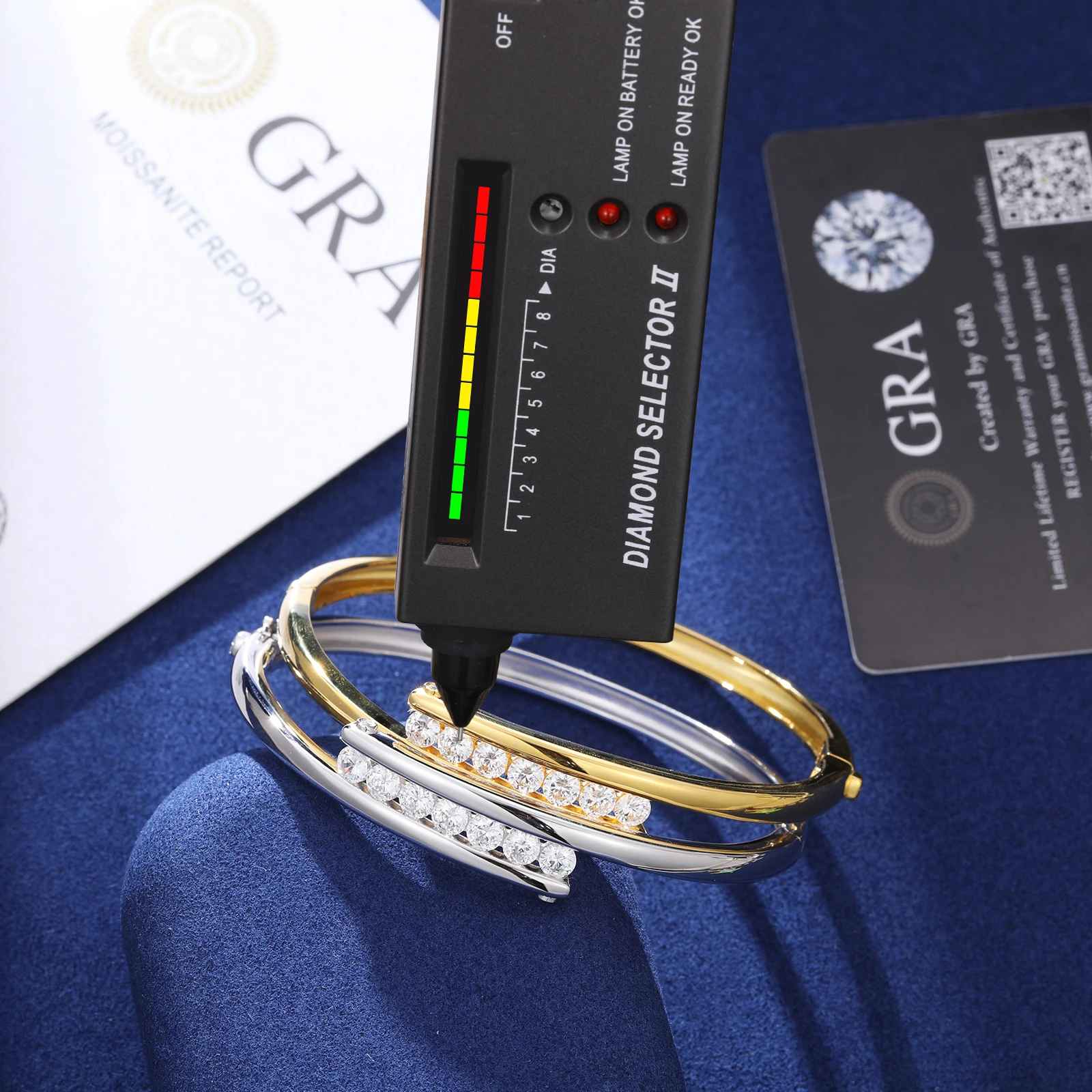 Timeless Éclat Rivière Bracelet in Sterling Silver S925, Moissanite Stones