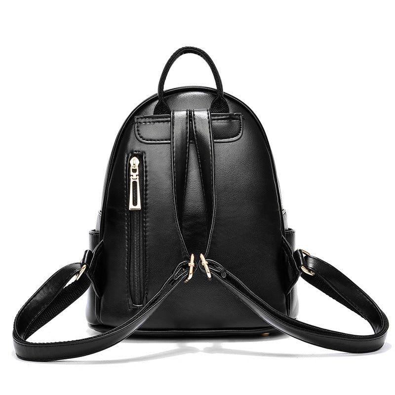 Large-Capacity PU Leather Business Backpack for Women