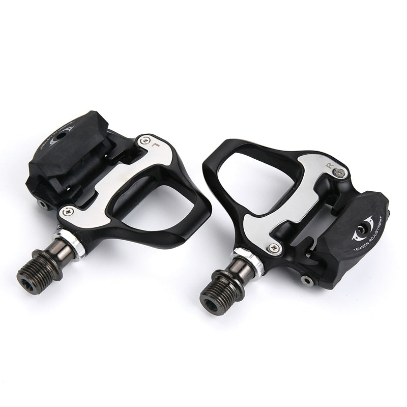 Ultralight Carbon Fiber Road Bike Pedals with Cleats Set