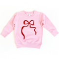 Red Coquette Bow Sweater