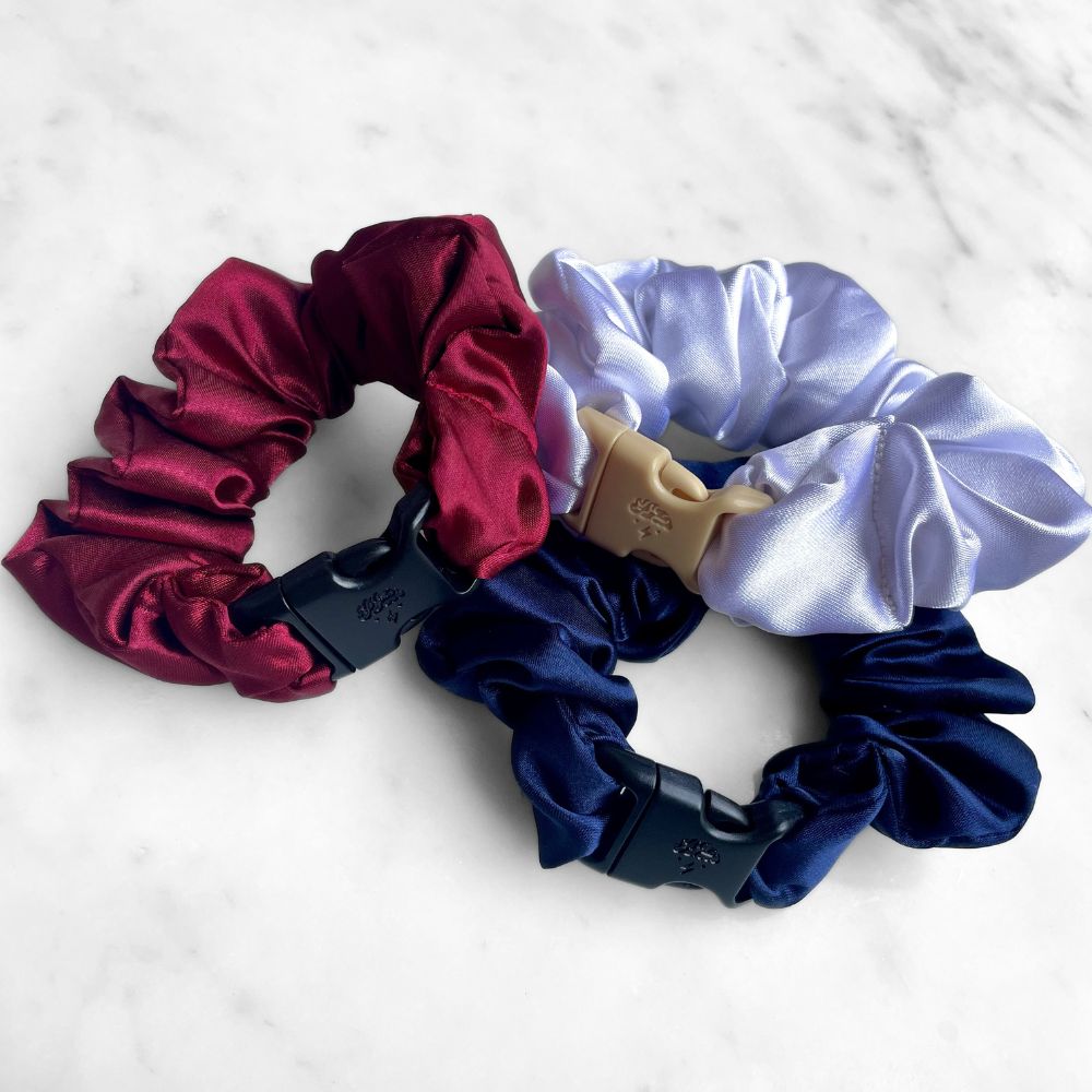 USA Patriotic 3-Pack Satin Buckle Scrunchies Bundle