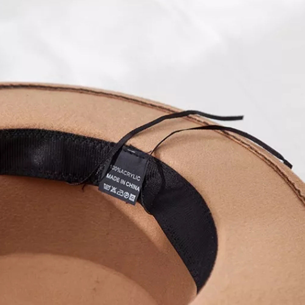 Classic Wide Brim Felt Fedora Hat for Men and Women