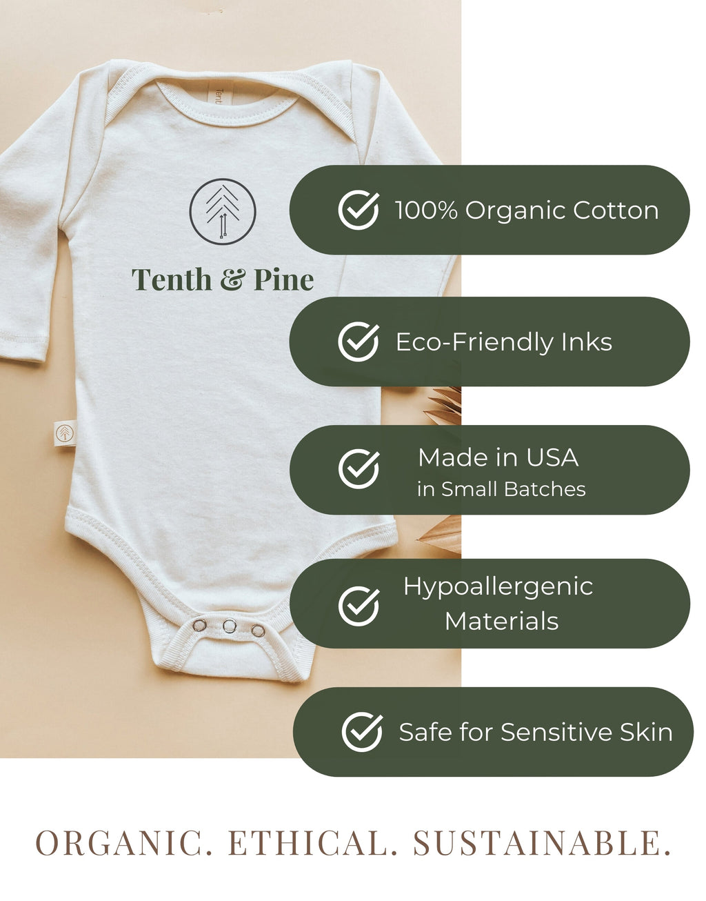 Mama's Favorite Human Organic Baby Bodysuit
