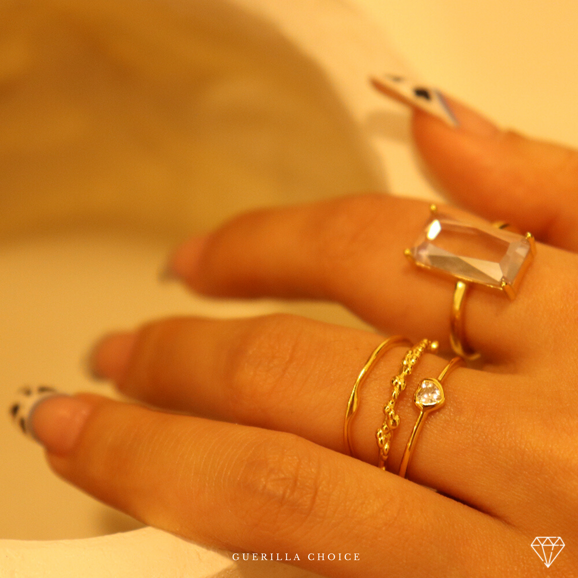 CRYSTAL HEART RING