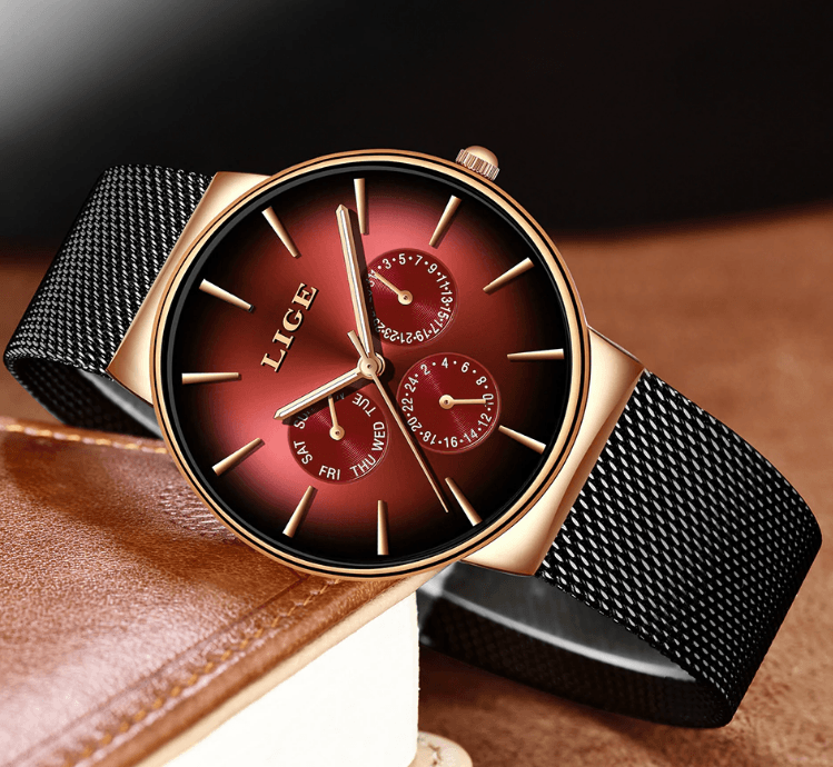 Unisex Elegant Stainless Steel Watch with Date and Chronometer