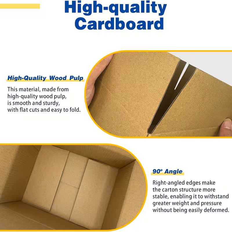 Durable 3-Layer Corrugated Shipping Boxes - 9x5x4 Inch Bulk Pack