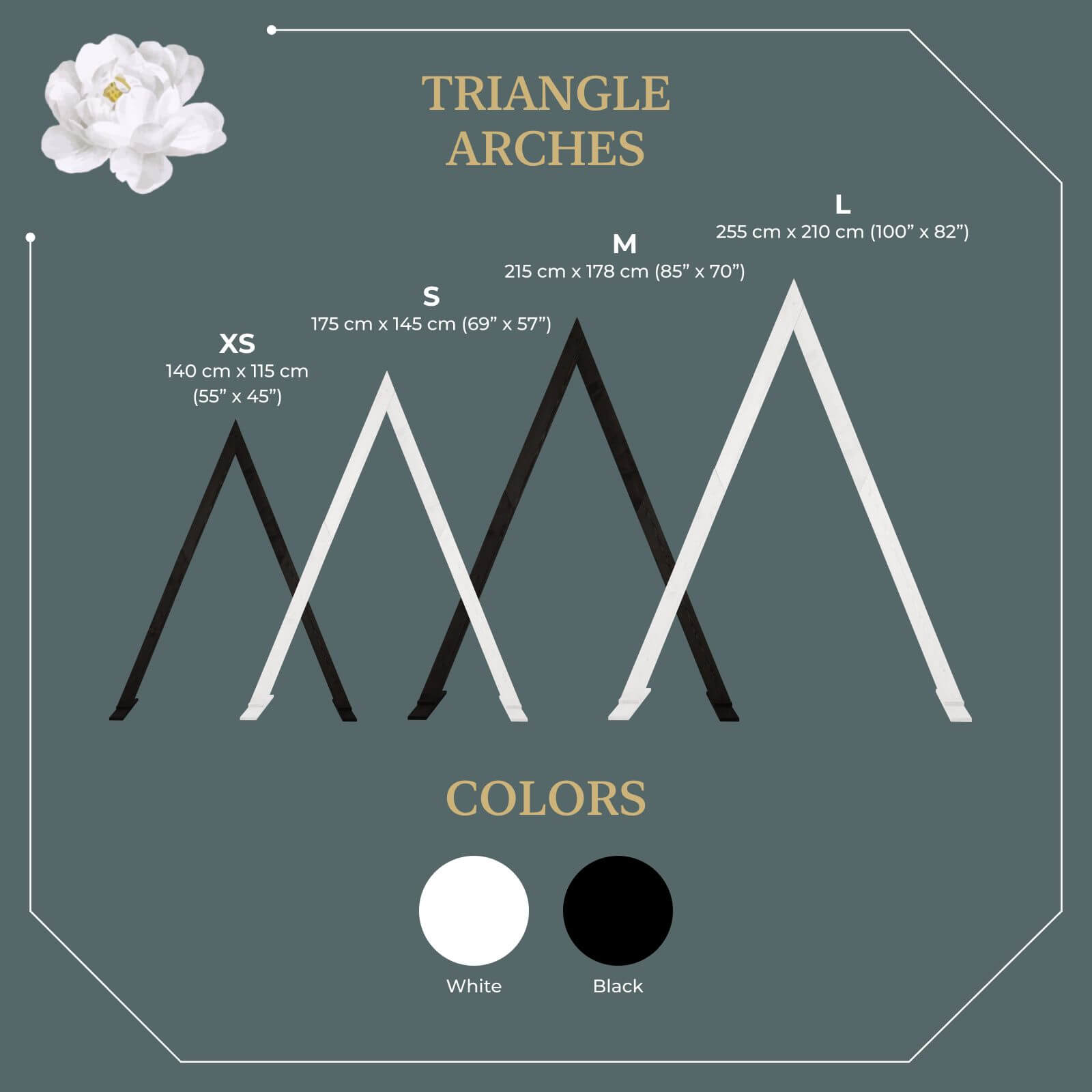 Geometric Triangle Wedding Arch – Modern Ceremony Backdrop