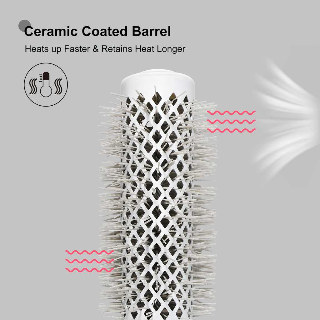 1.26in Professional Round Hair Brush for Sleek Blowouts