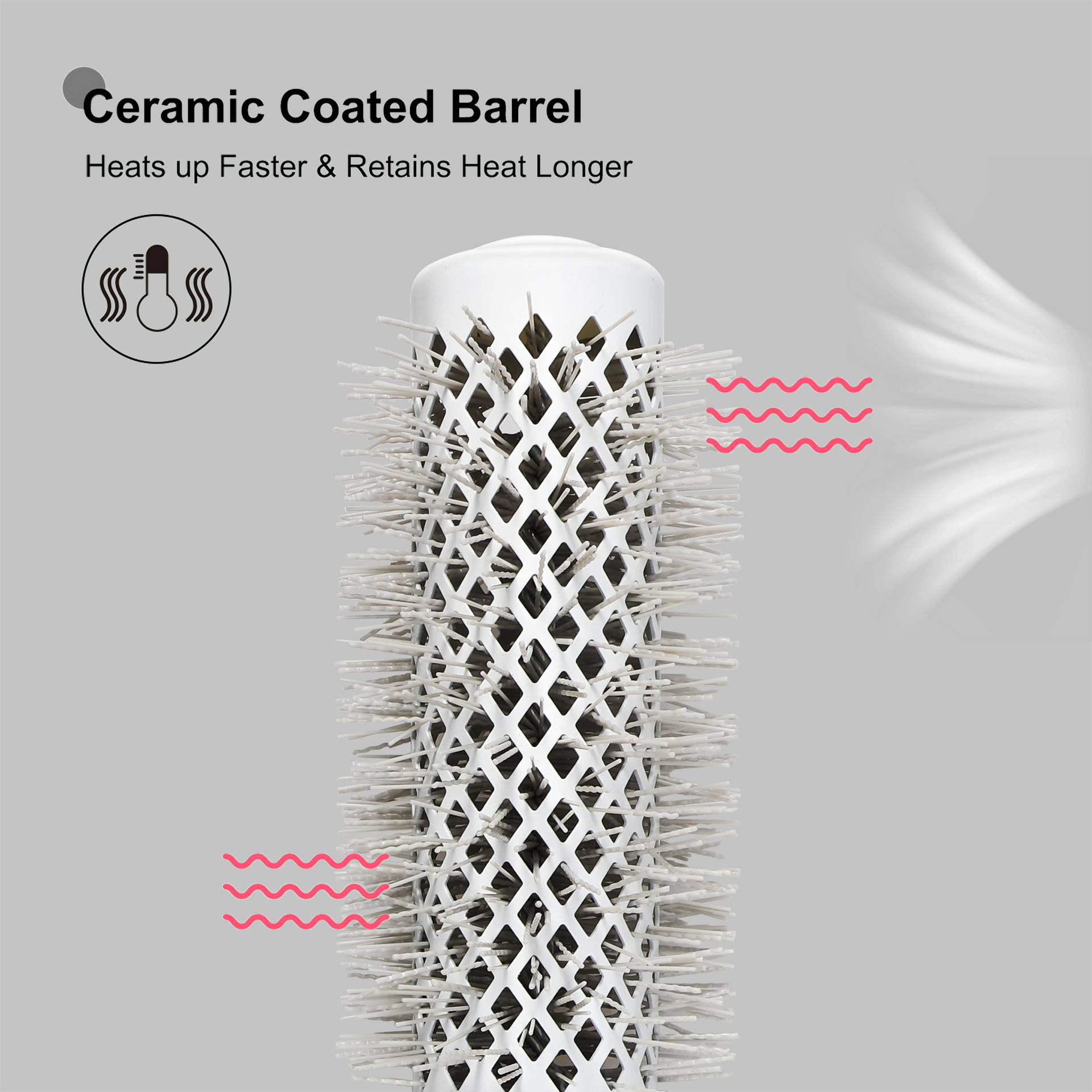 1.26in Professional Round Hair Brush for Sleek Blowouts
