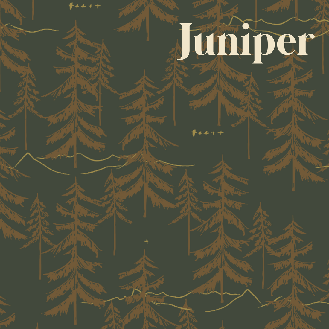 Cascade Nature-Inspired Wallpaper in Olive Green and White