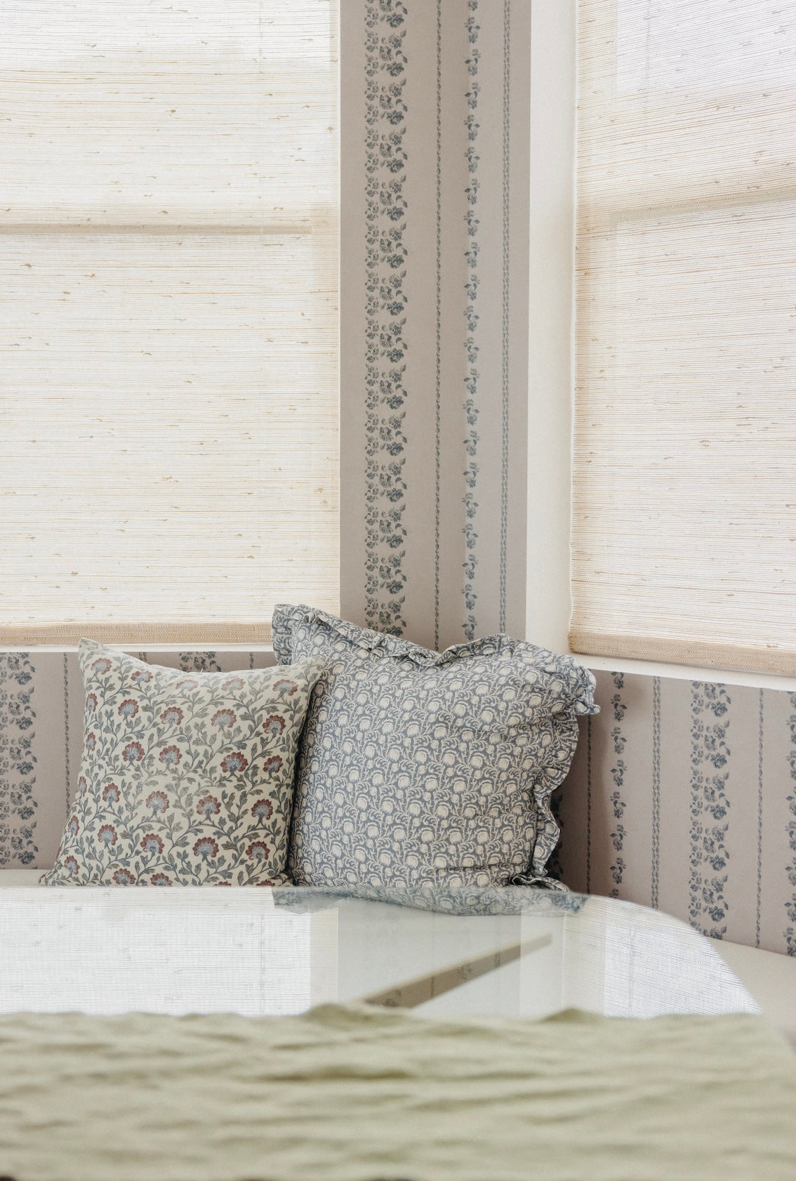Roselle Stripe Removable Wallpaper in Brown and Cream