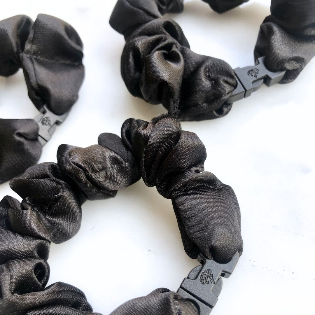 MINI 3-Pack Neutral Buckle Scrunchies Bundle - No Snagging, No Tangles