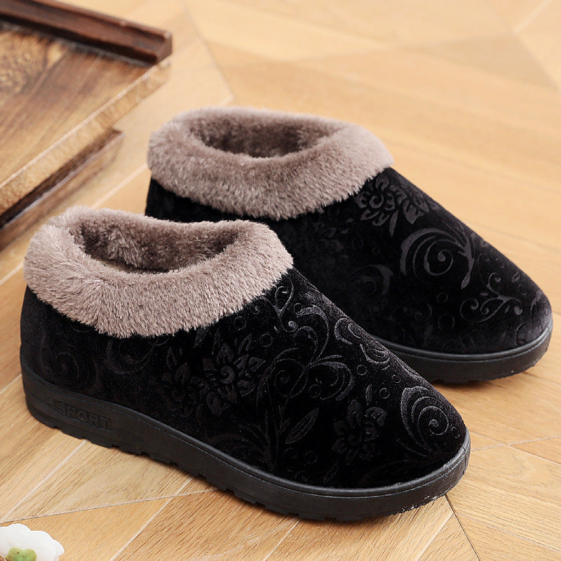 Women's Velvet Plush Memory Foam Slippers - Cozy Indoor Slip-Ons