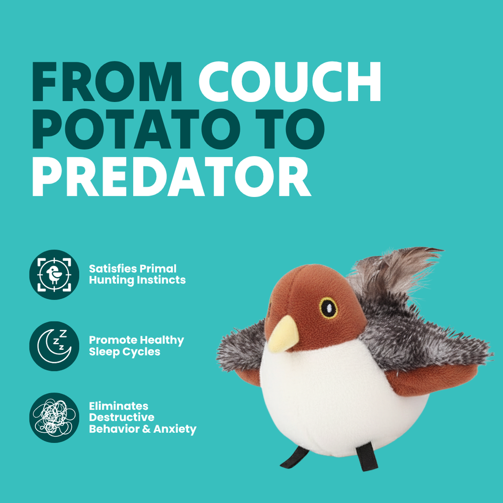 Interactive Cat Flapping Bird Toy