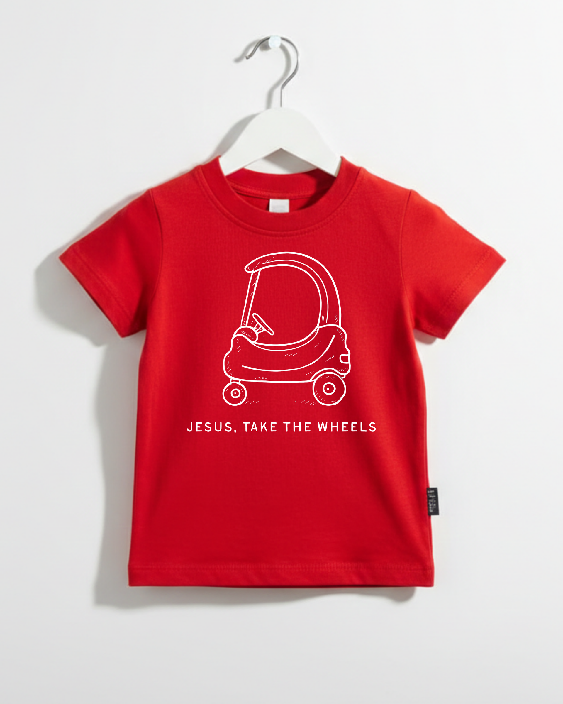 Jesus Take the Wheels Kids Tee