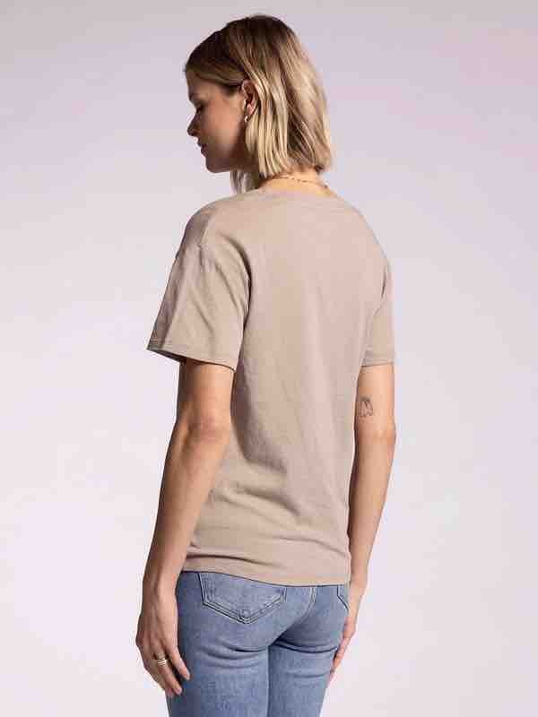 Luca Tee - Golden Tan V-Neck Relaxed 100% Cotton Shirt
